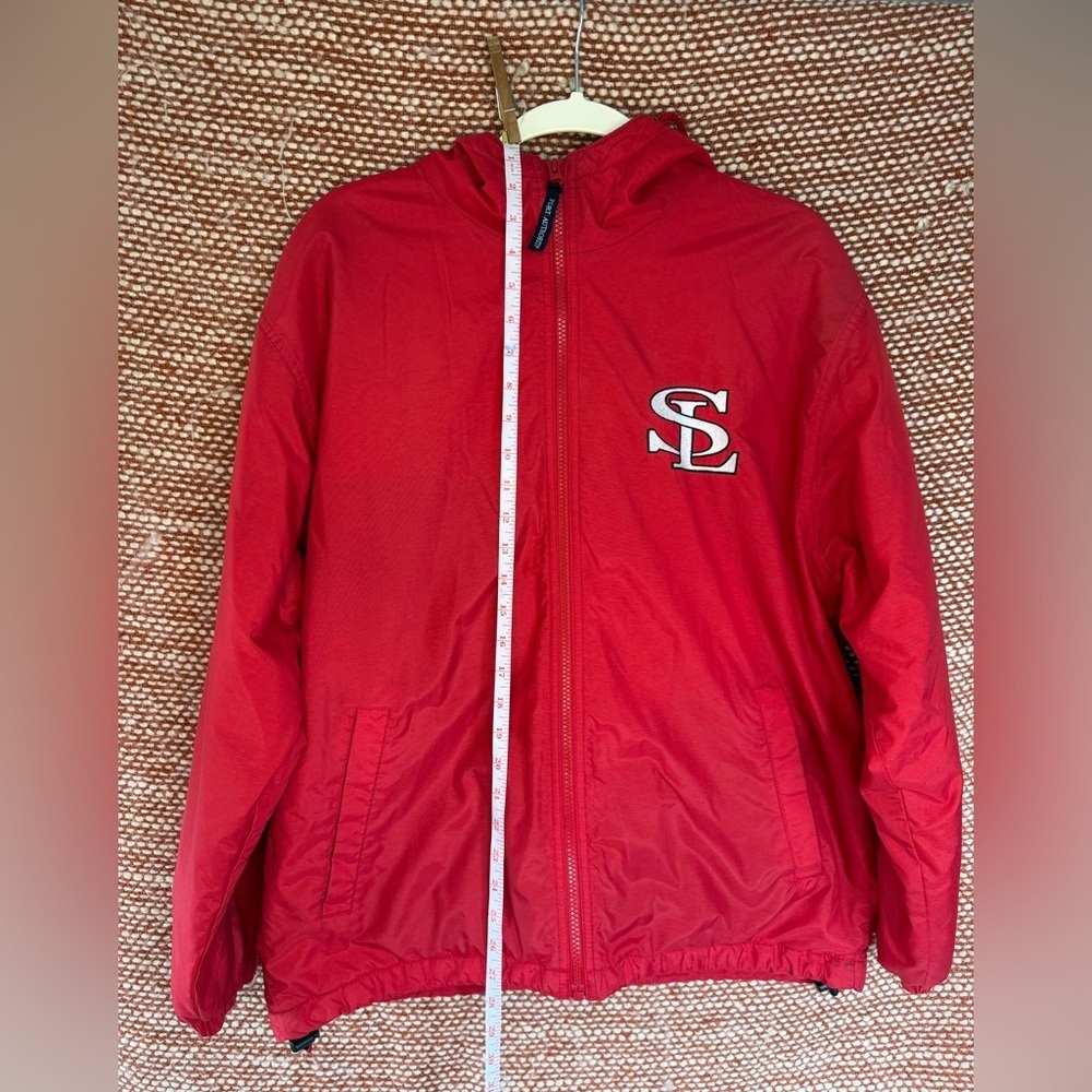 SL Port Authority Red Jacket with Gray Hood - Picture 12 of 12